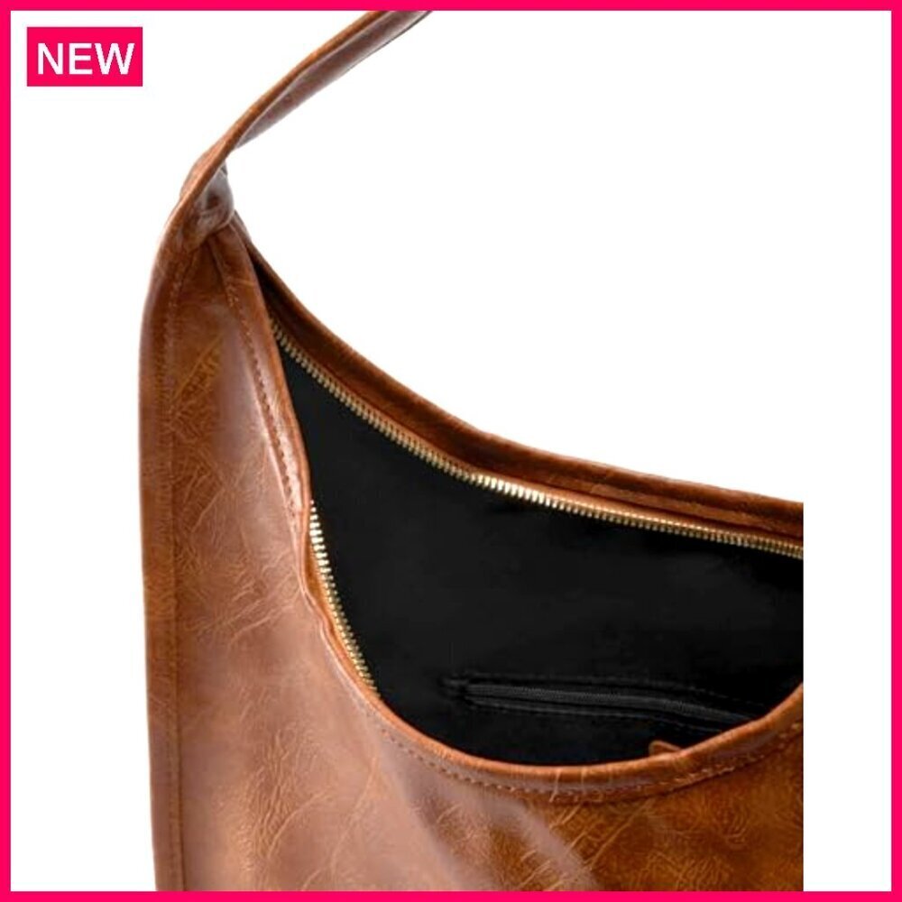 Large Hobo Tote Bag Faux Leather Work Commute Spacious Shoulder Purse - Picture 5 of 8